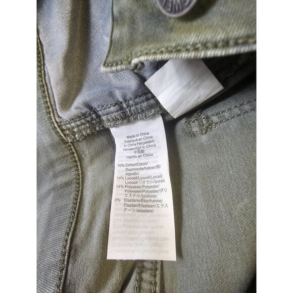 Madewell Green 9" High-Rise Skinny Jeans Style J6665 28P Cotton Blend Button Fly - Picture 9 of 10